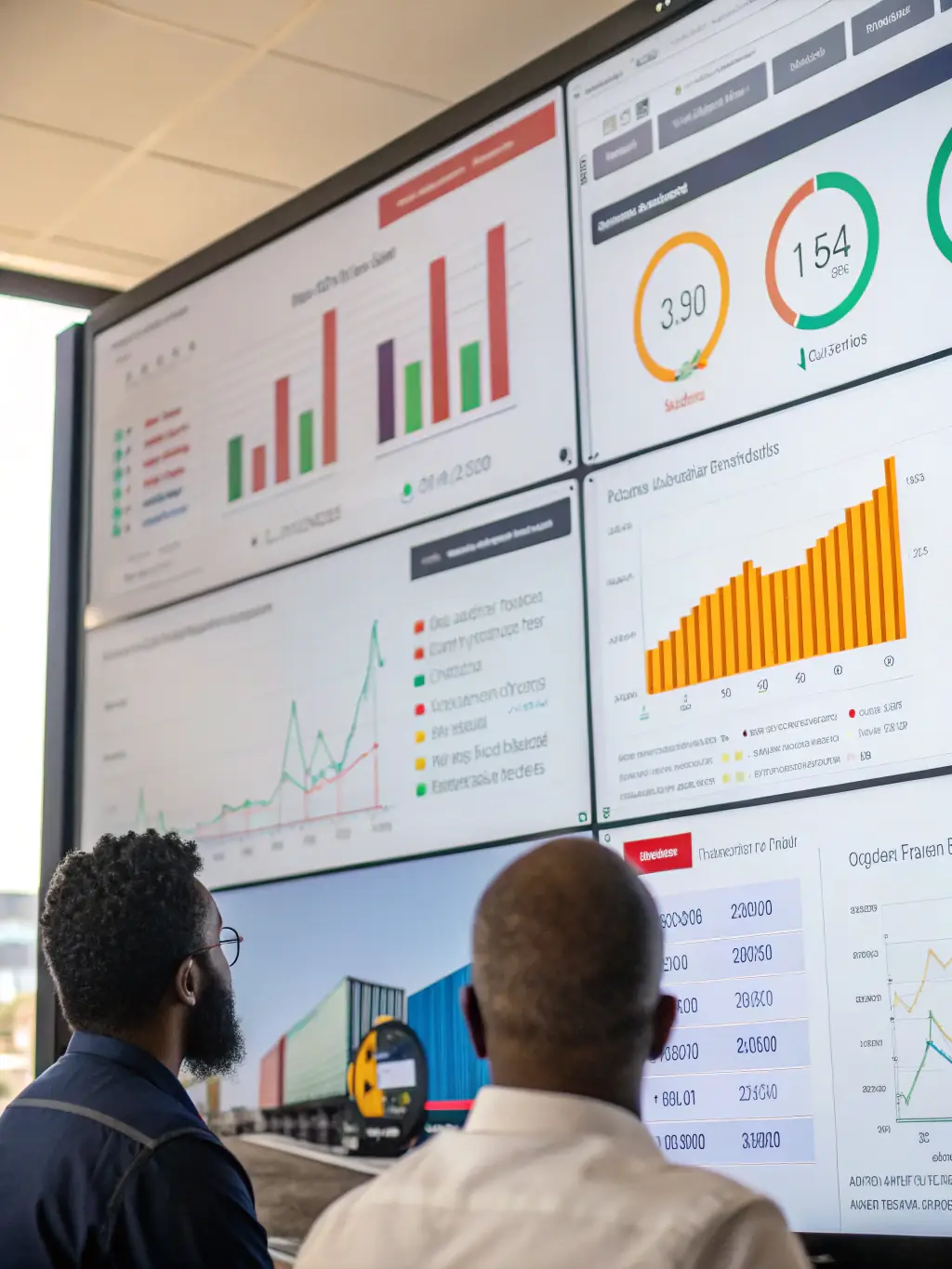 A supply chain visualization tool showing real-time inventory levels and delivery routes, demonstrating Phygital X's supply chain optimization solutions.